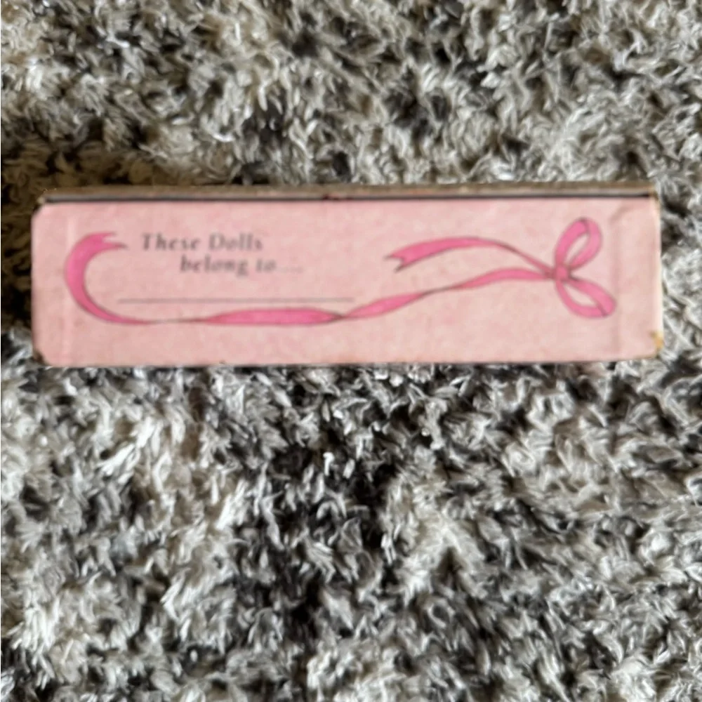 Vintage cardboard dolls pencil box